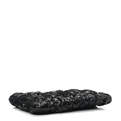Chanel Sequins Quilted Large Chanel 19 Pouch Black 3 of 8