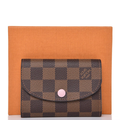 Louis Vuitton Damier Ebene Rosalie Coin Purse Rose Ballerine 8 of 8
