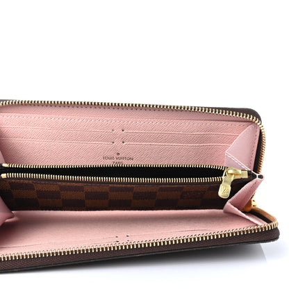 Louis Vuitton Damier Ebene Clemence Wallet Rose Ballerine 4 of 4