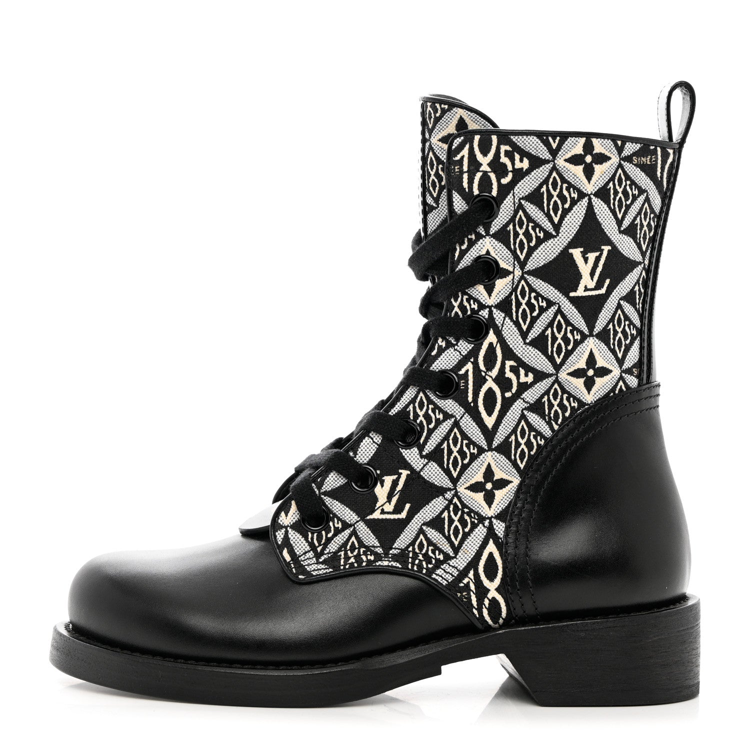 Louis Vuitton Jacquard Calfskin Since 1854 Metropolis Flat Ranger Boot 36 Gray 1 of 11
