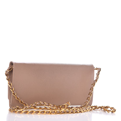 Prada Saffiano Metal Oro Chain Wallet Cammeo 3 of 8