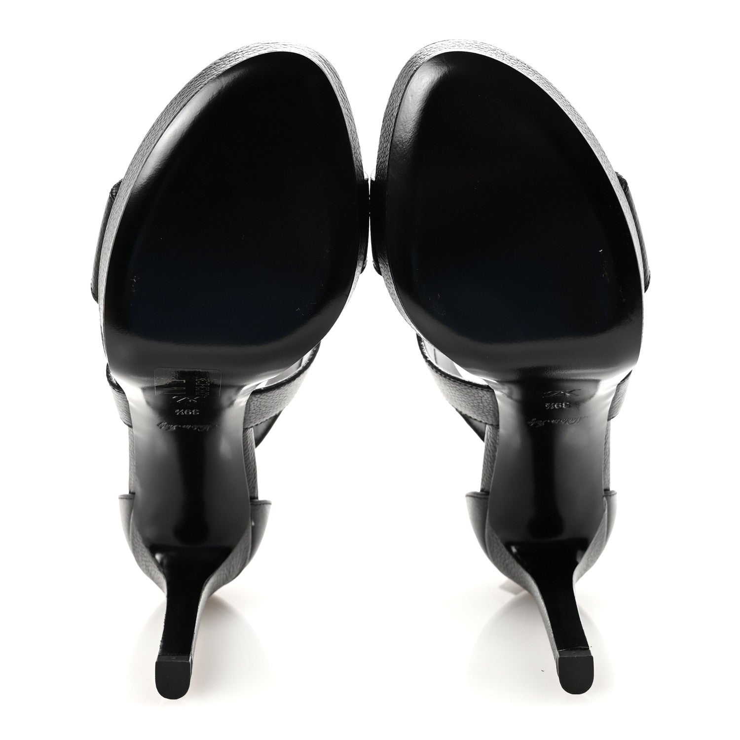 Louis Vuitton Grained Calfskin Horizon Platform Sandals 39.5 Black 6 of 10