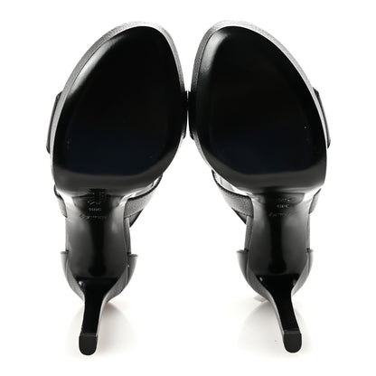 Louis Vuitton Grained Calfskin Horizon Platform Sandals 39.5 Black 6 of 10