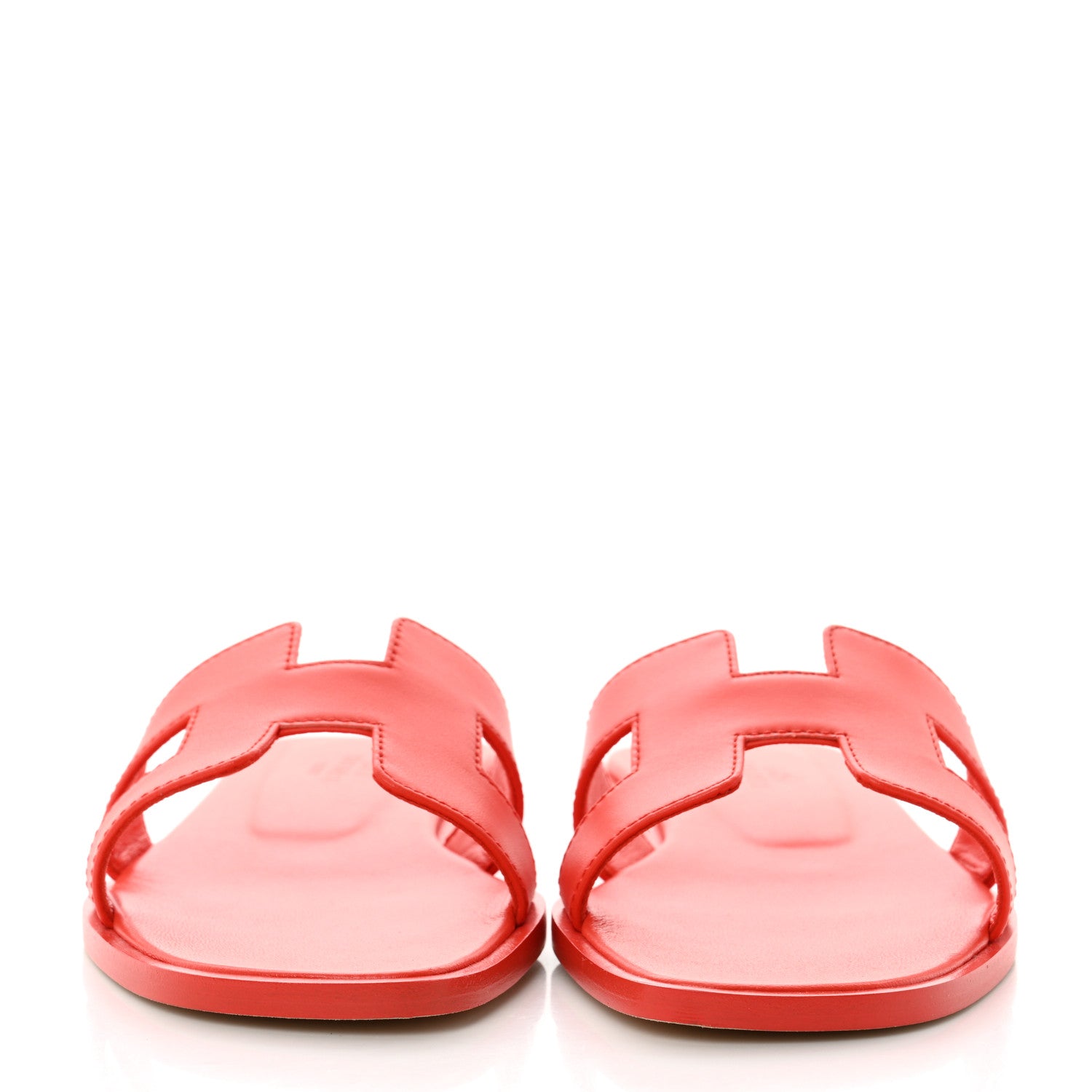 Hermes Box Calfskin Oran Sandals 36 Rouge Jaipur 2 of 9