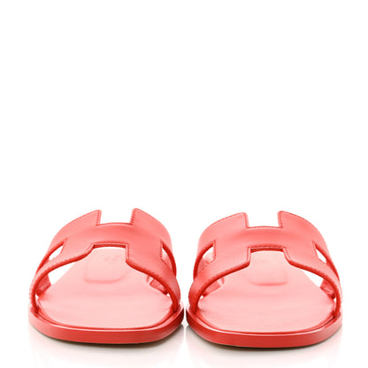 Hermes Box Calfskin Oran Sandals 36 Rouge Jaipur 2 of 9