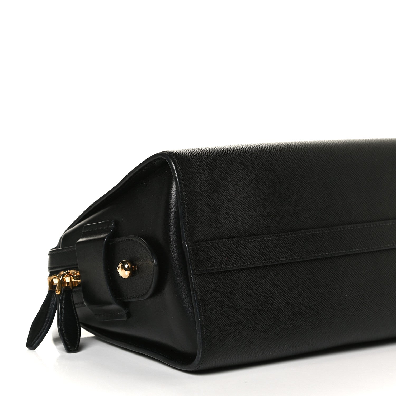 Prada Saffiano Soft Calfskin Double Handle Satchel Black 9 of 17