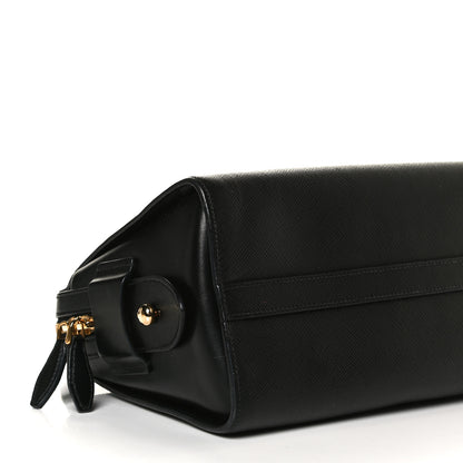 Prada Saffiano Soft Calfskin Double Handle Satchel Black 9 of 17