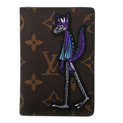 Louis Vuitton Monogram Embroidered Cartoon LV Friends Pocket Organizer 1 of 7