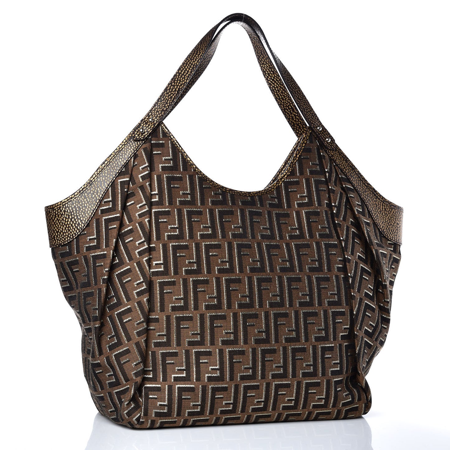 Zucca Vitello Large Chef Tote Tobacco Oro Moro