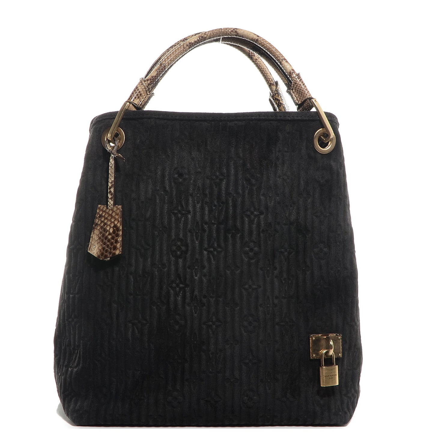 Monogram Python Suede Embossed Whisper GM Khol