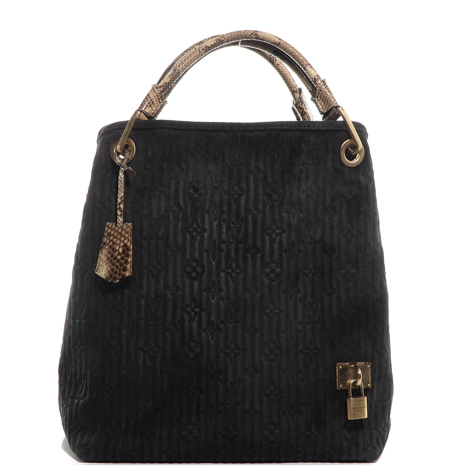 Louis Vuitton Monogram Python Suede Embossed Whisper GM Khol 1 of 7