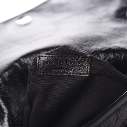 Saint Laurent Crinkled Calfskin Matelasse Monogram Medium Niki Chain Satchel Black 6 of 9
