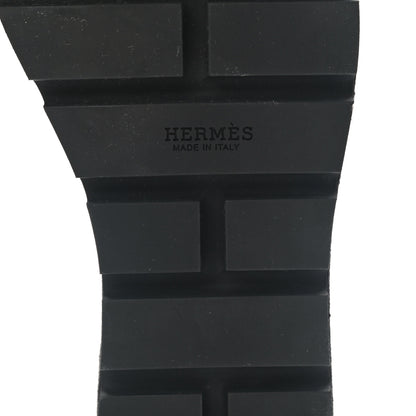 Hermes Calfskin Suede Eze 30 Sandals 37 Black 6 of 9