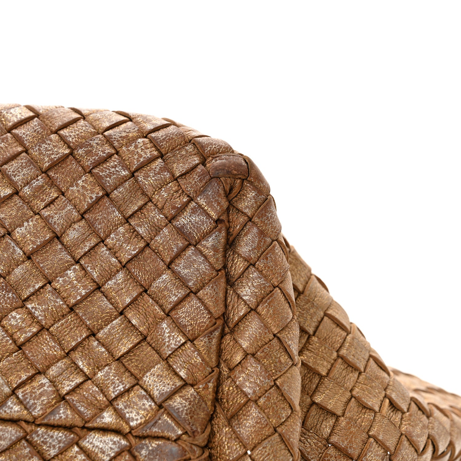 Bottega Veneta Metallic Chevre Intrecciato Medium Cabat Ottone 15 of 16
