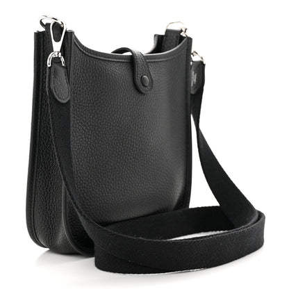 Hermes Taurillon Clemence Evelyne TPM Black 3 of 11