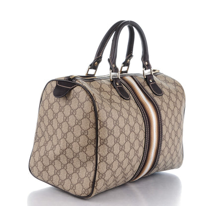 Gucci GG Plus Monogram Web Medium Joy Boston Dark Brown 3 of 8