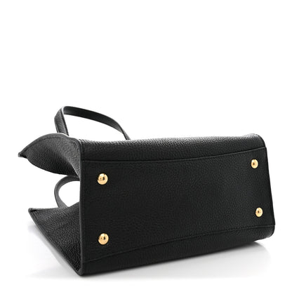Salvatore Ferragamo Hammered Calfskin Double Handle Small Amy Tote  Black 4 of 9