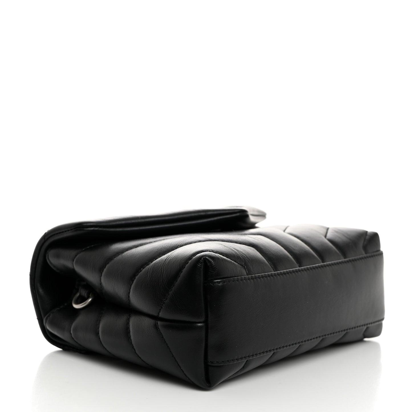 Calfskin Y Quilted Monogram Toy Loulou Crossbody Bag Black