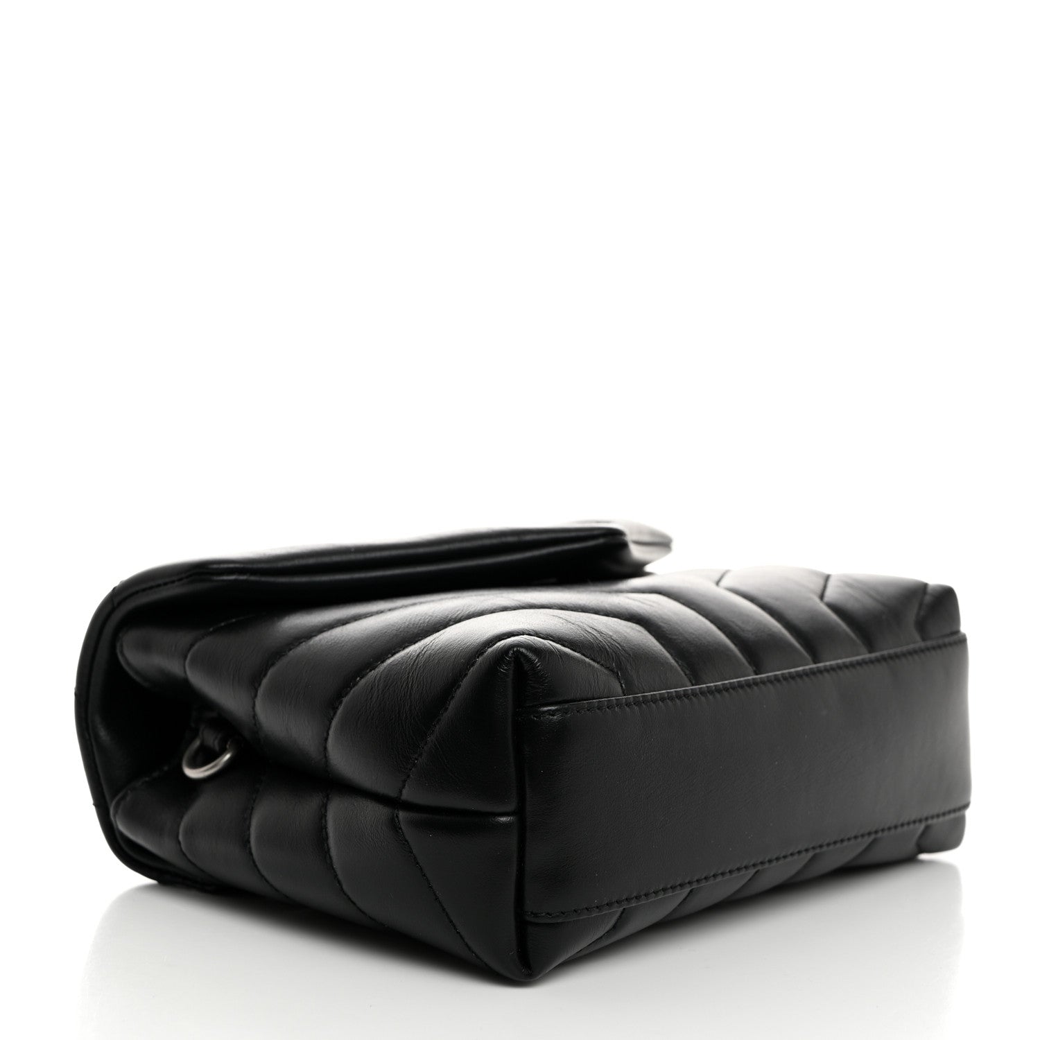 Saint Laurent Calfskin Y Quilted Monogram Toy Loulou Crossbody Bag Black 4 of 11