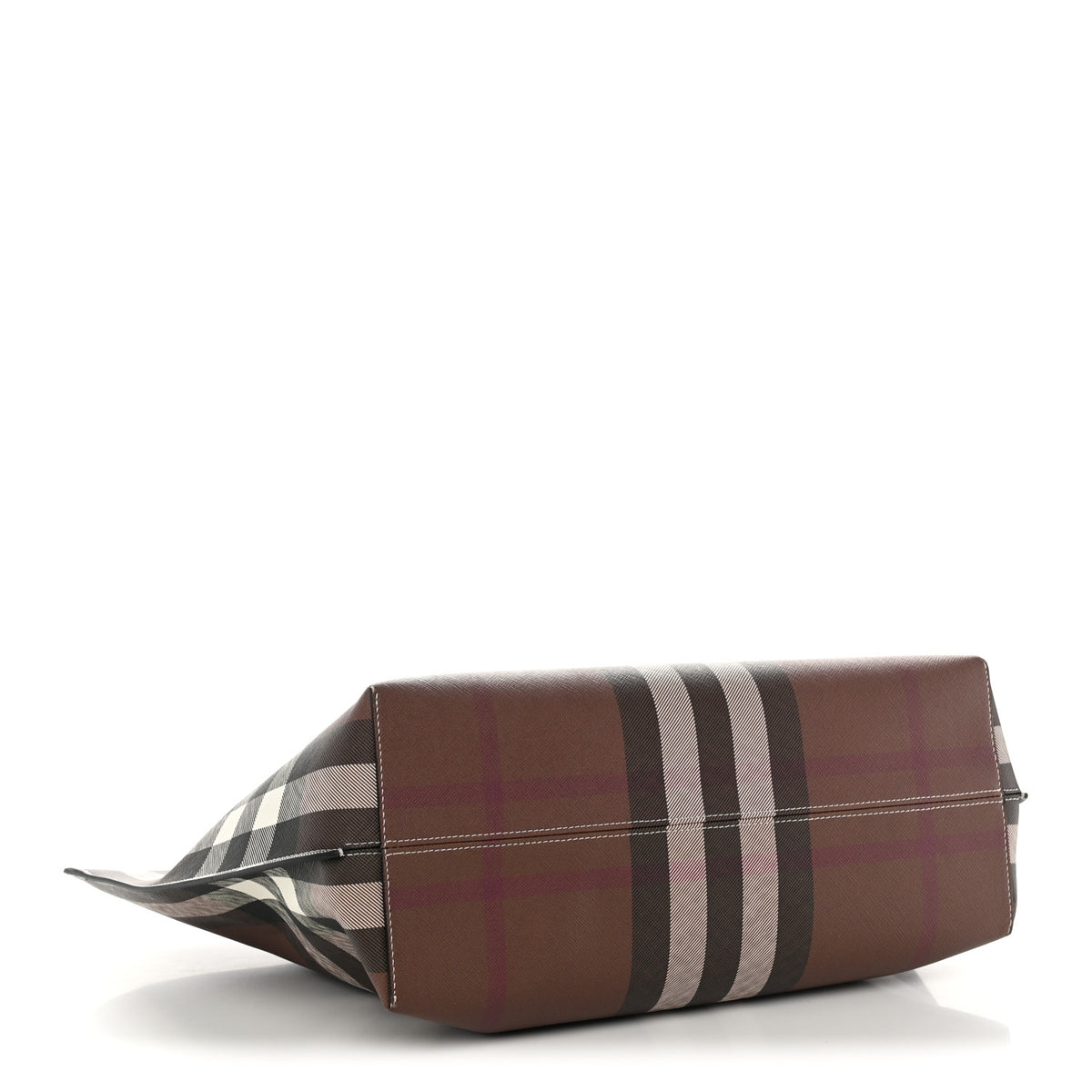 Burberry E-Canvas Check Medium Soft TB Tote Dark Birch Brown 4 of 11