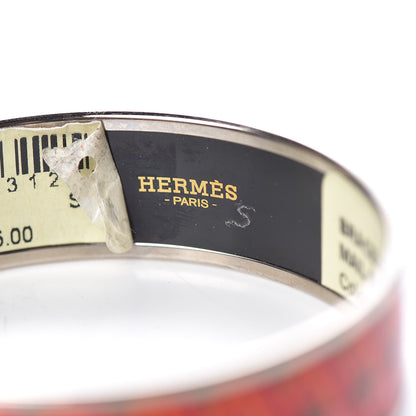 Hermes Enamel Printed Carre Cube Wide Bracelet 65 Monorouge 5 of 5