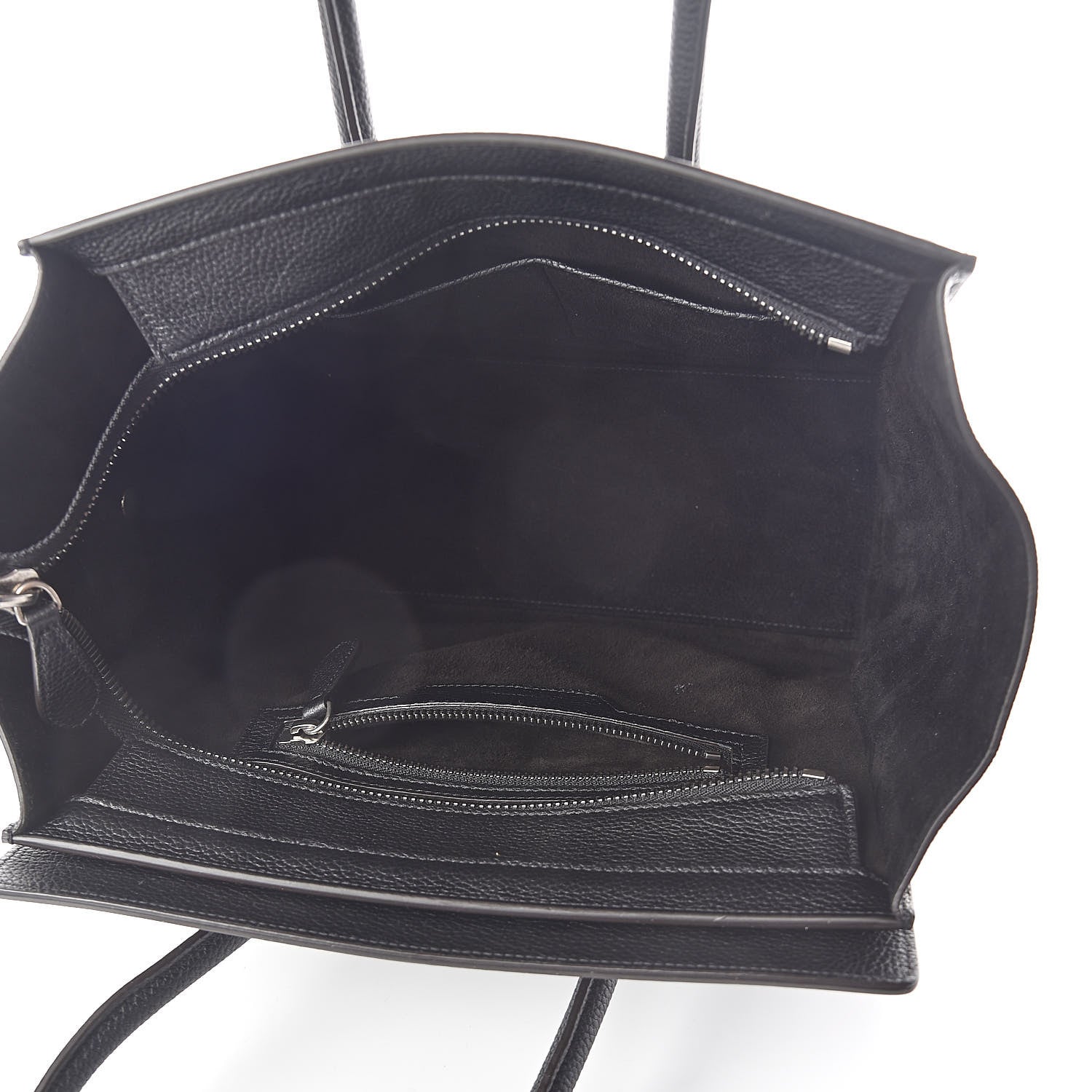 Celine Drummed Calfskin Micro Luggage Black 5 of 9