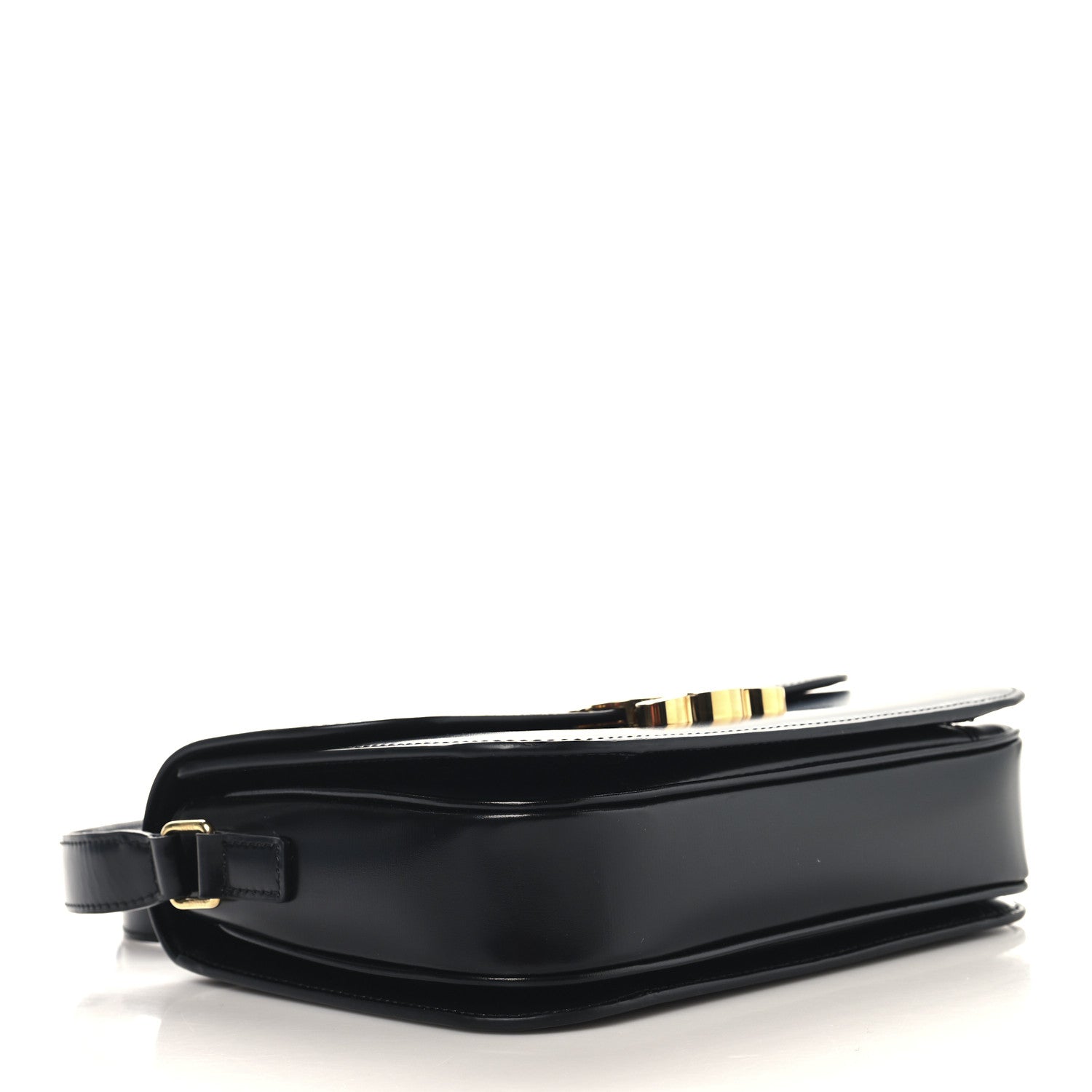 Celine Shiny Calfskin Medium Triomphe Black 4 of 12