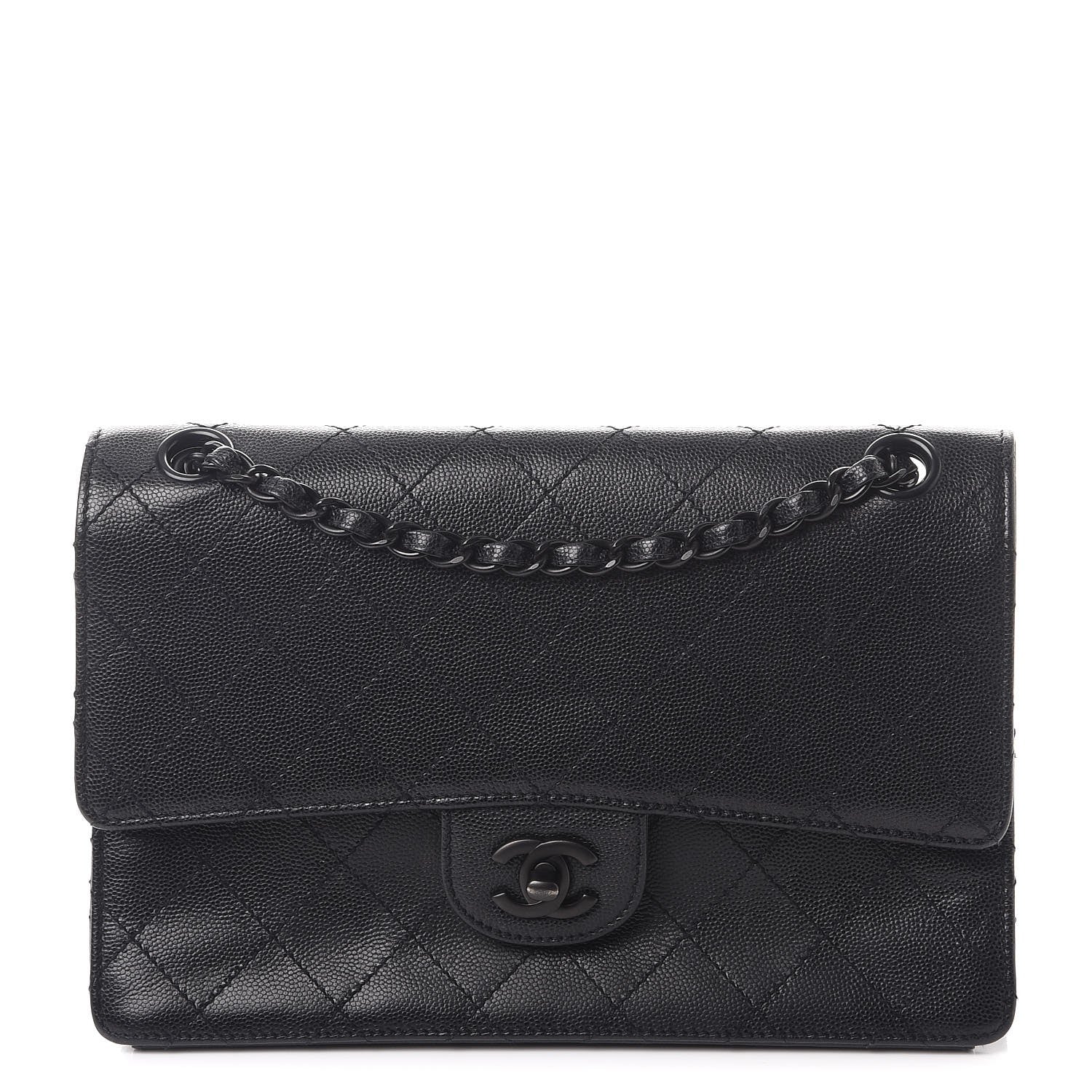 Chanel Caviar Stitch Medium Single Flap So Black 1 of 11