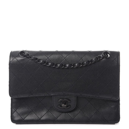Chanel Caviar Stitch Medium Single Flap So Black 1 of 11