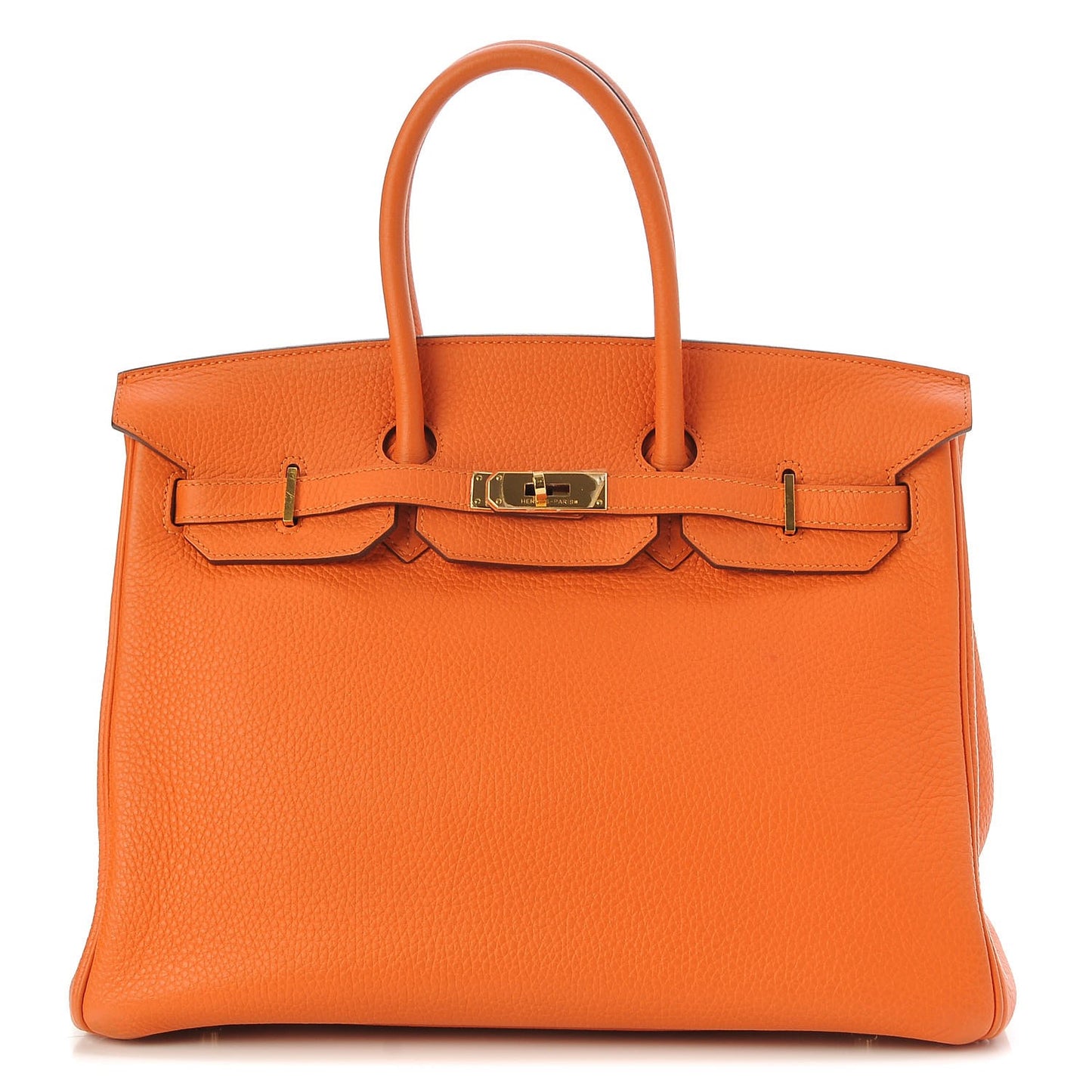 Taurillon Clemence Birkin 35 Orange