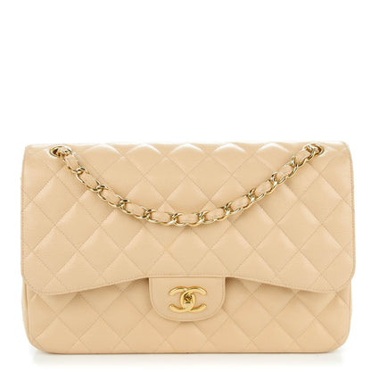 Chanel Caviar Quilted Jumbo Double Flap Beige Clair 1 of 11