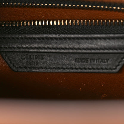 Celine Satin Calfskin Mini Tri-Color Luggage Black Tan 6 of 12