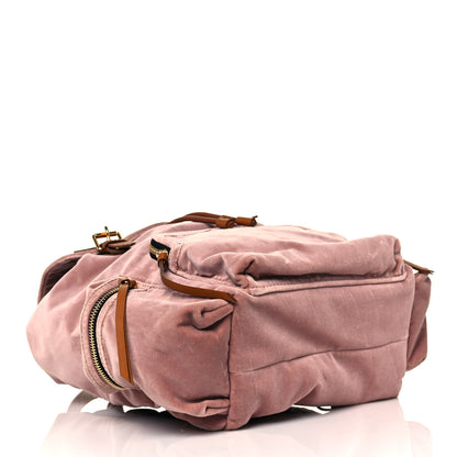 Burberry Velvet Large Rucksack Backpack Ash Pink 4 of 16