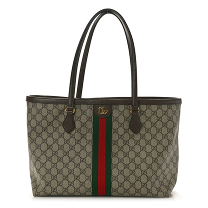 Gucci GG Supreme Monogram Medium Ophidia Shopping Tote Brown 1 of 10