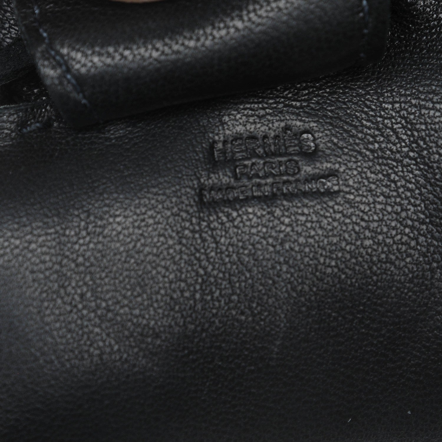 Hermes Milo Lambskin Grigri Rodeo Horse Bag Charm MM So Black 3 of 5