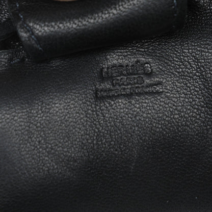 Hermes Milo Lambskin Grigri Rodeo Horse Bag Charm MM So Black 3 of 5