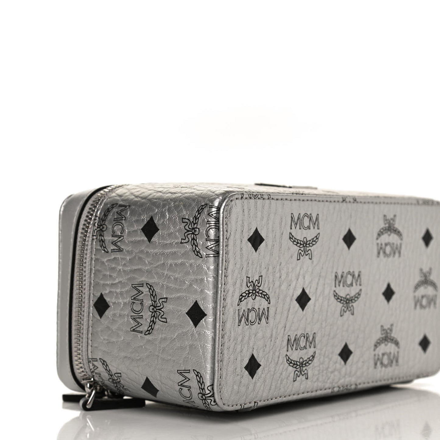 Metallic Visetos Vanity Case Silver