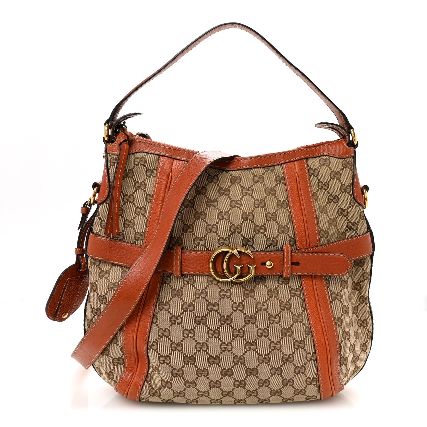 Gucci Monogram Medium GG Running Hobo Orange 1 of 10