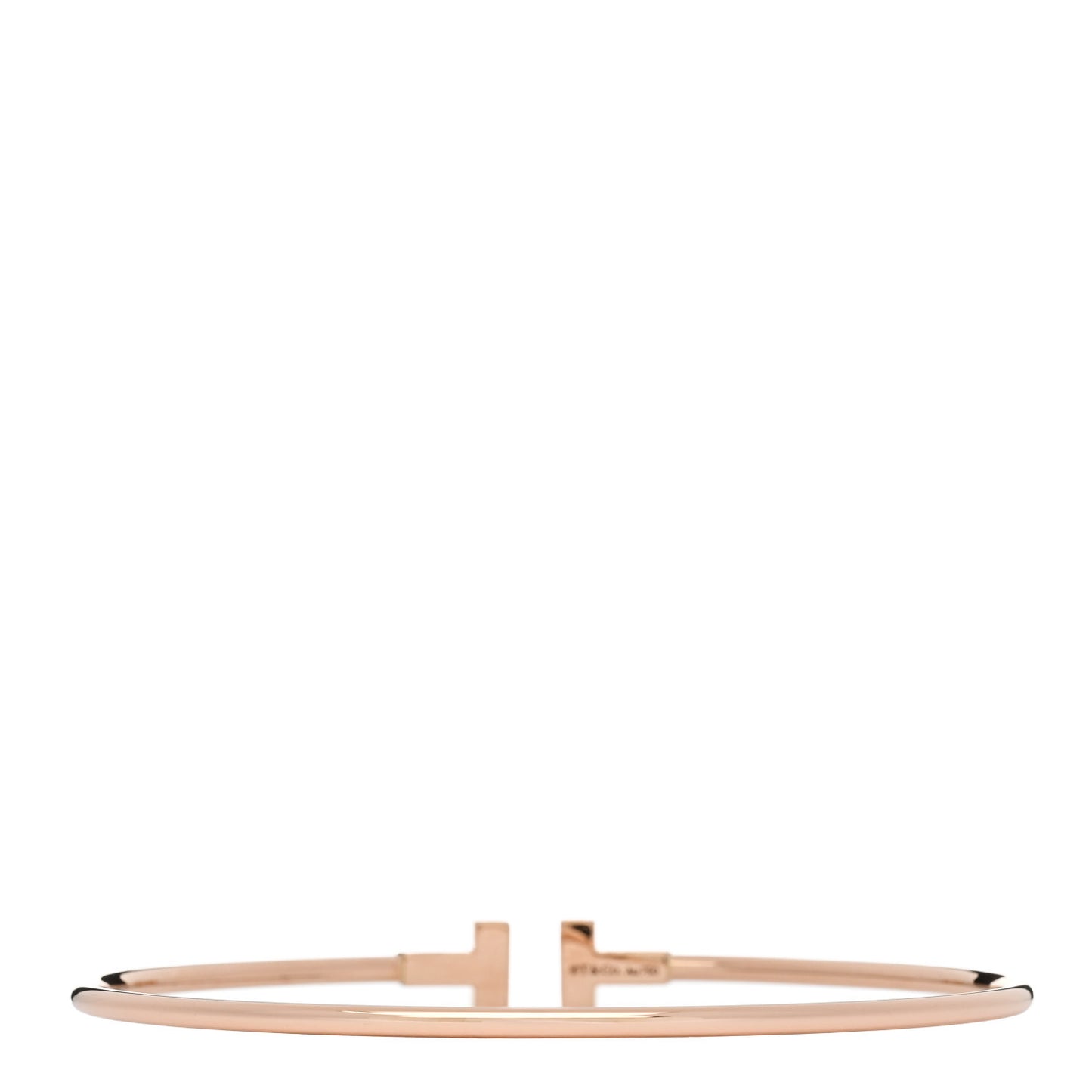 18K Rose Gold Narrow T Wire Bracelet