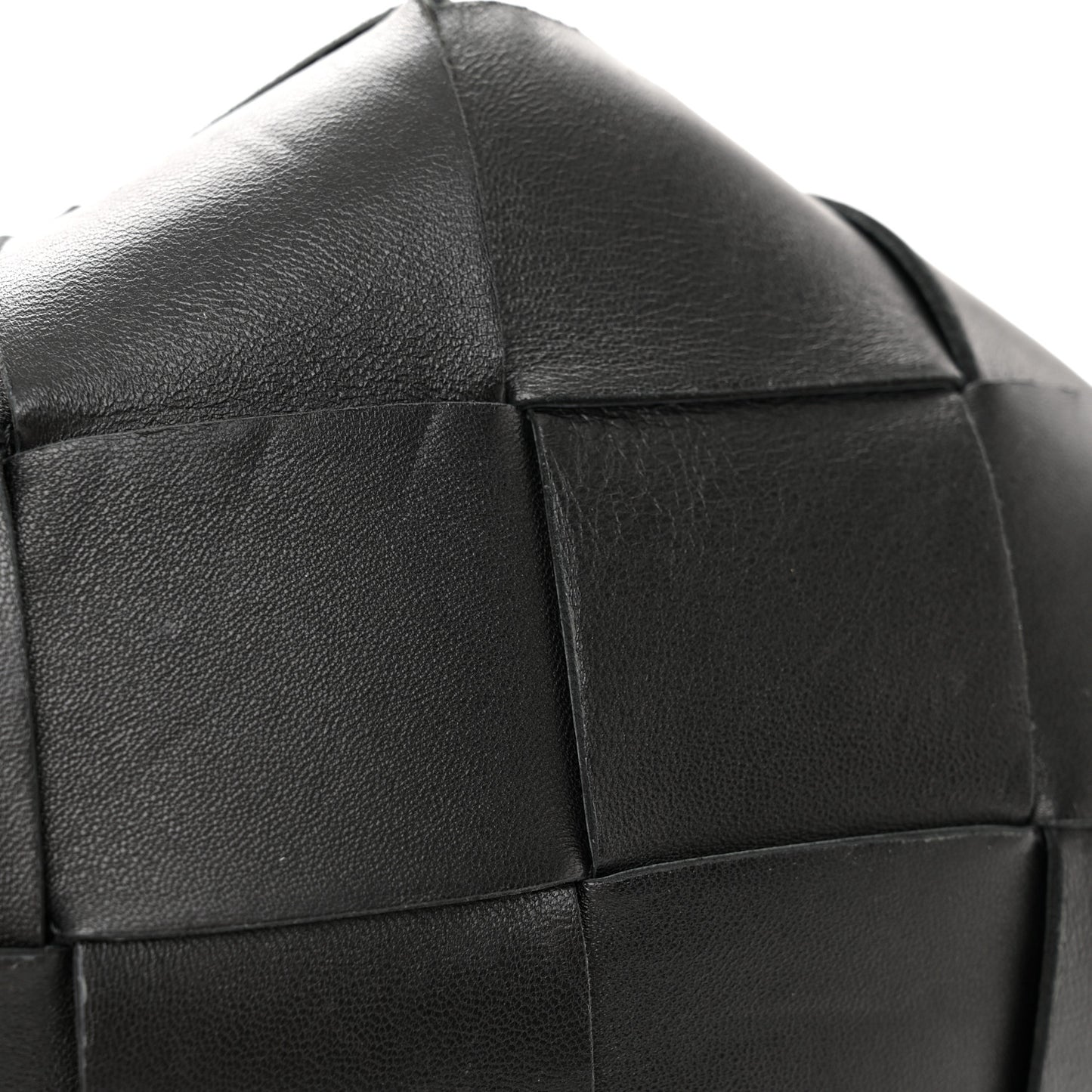 Nappa Maxi Intrecciato Clasp Bucket Bag Black