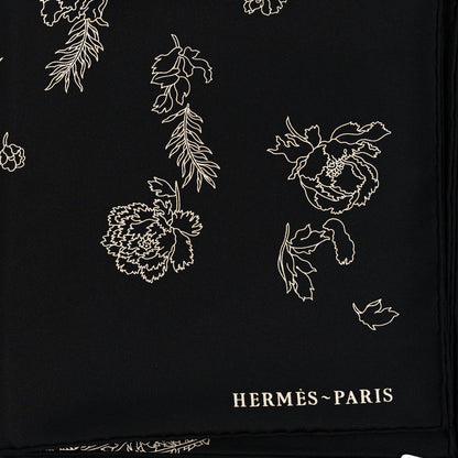 Hermes Silk Robe Legere Scarf 90 Black White 2 of 4