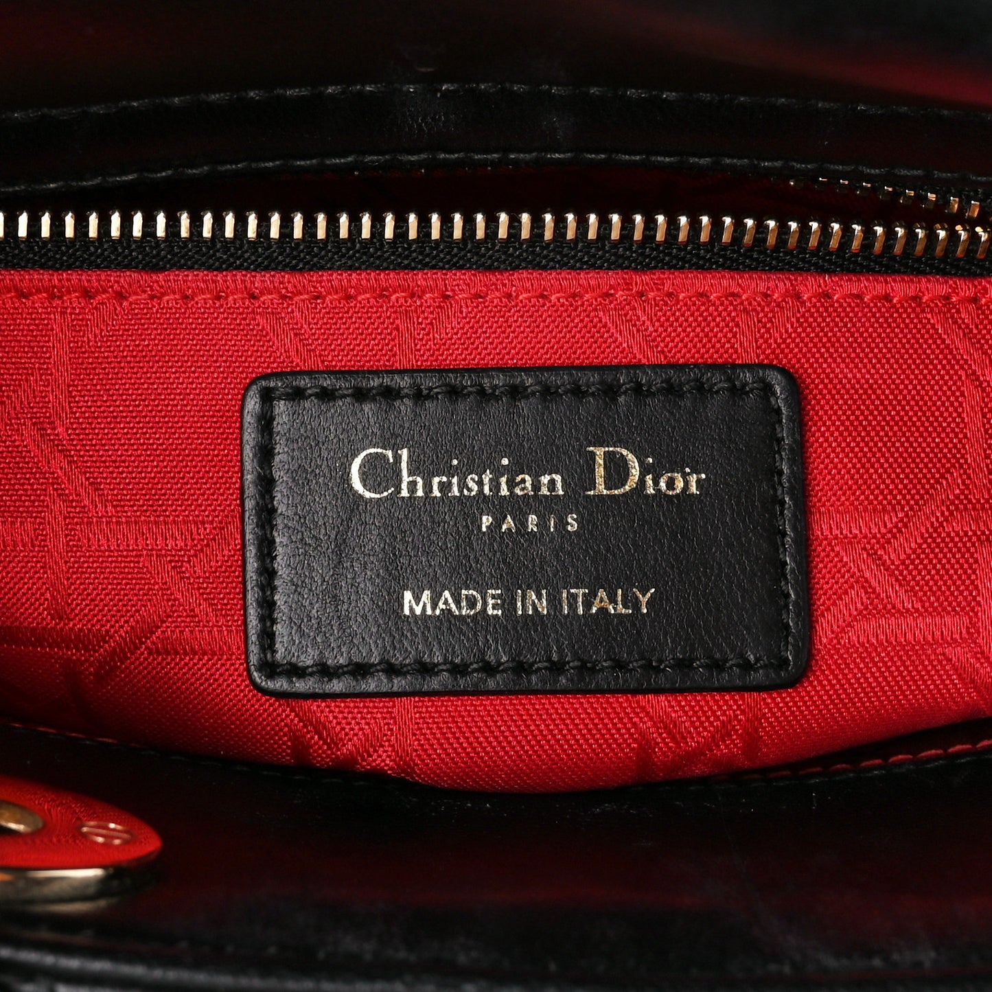 Lambskin Cannage Small Lucky Badges My Lady Dior Black