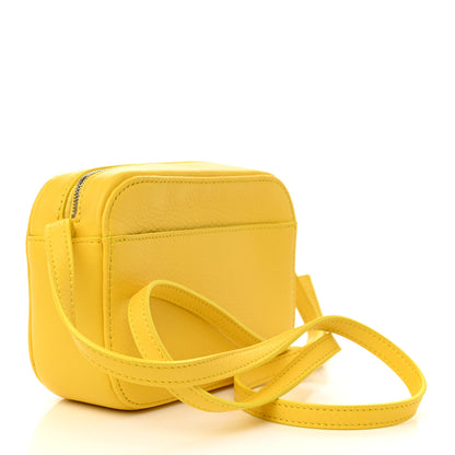 Balenciaga Smooth Calfskin Logo XS Everyday Camera Bag Jaune Soleil Black 3 of 12