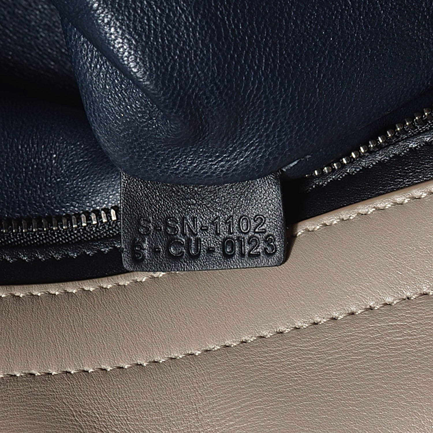 Celine Smooth Calfskin Suede Medium Trapeze Tri-Color Deepsea 7 of 9