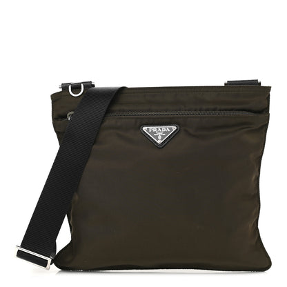 Prada Nylon Vela Sport Flat Messenger Bag Bruciato 1 of 9