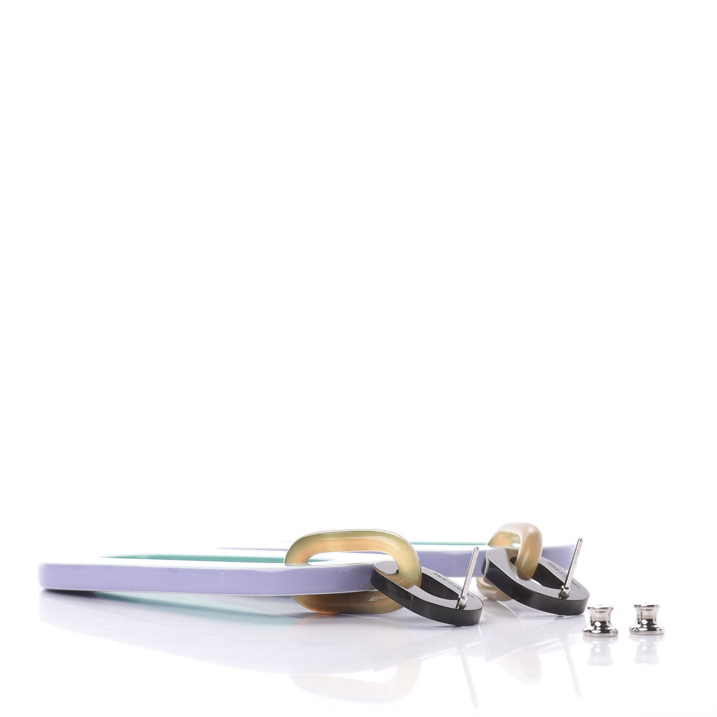 Buffalo Horn Drop Earrings Multicolor