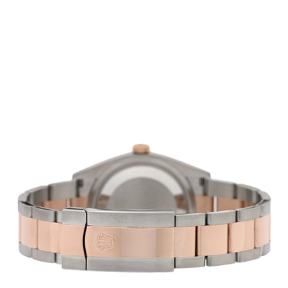 Rolex Stainless Steel 18K Everose Gold 36mm Oyster Perpetual Datejust Watch Slate 126201 3 of 5