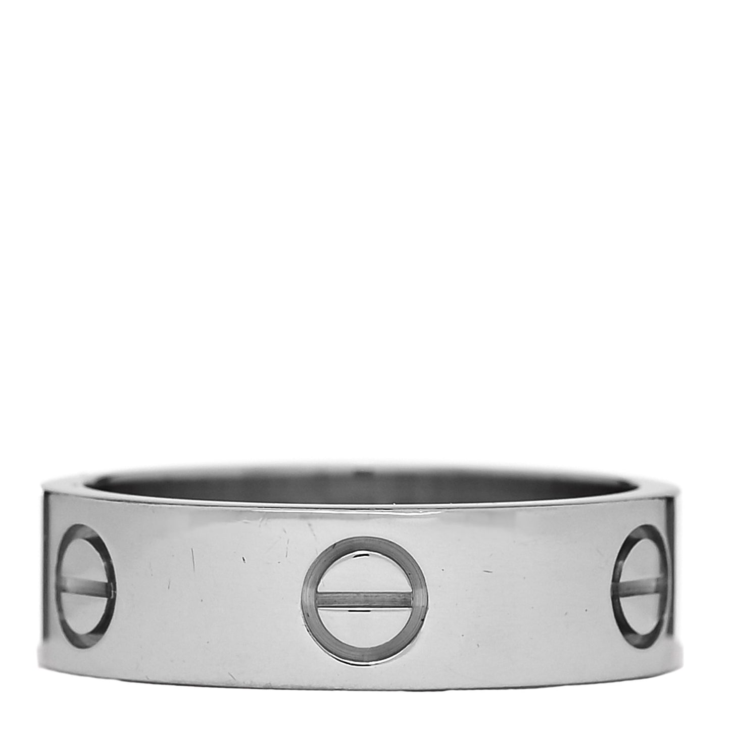18K White Gold 6mm LOVE Ring 58 8.25