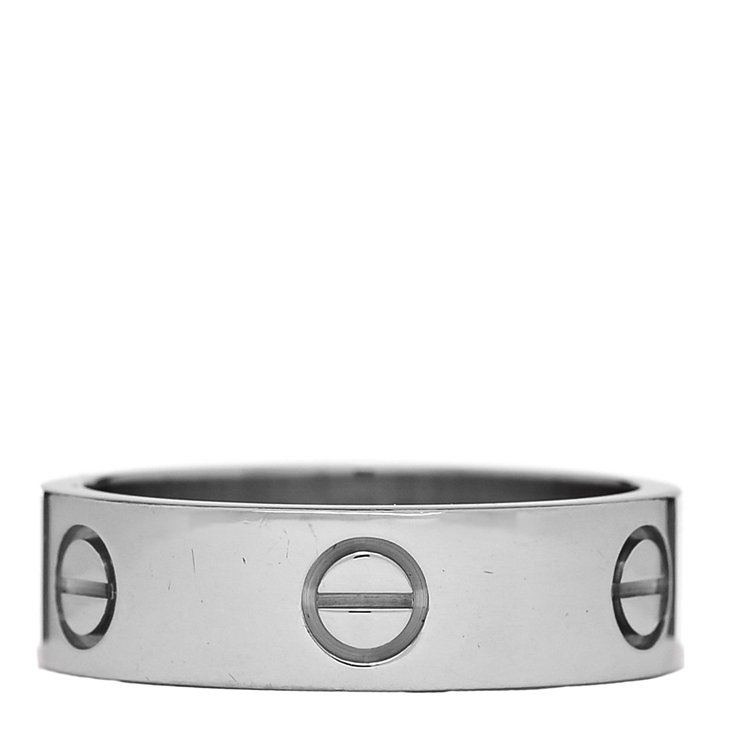Cartier 18K White Gold 6mm LOVE Ring 58 8.25 1 of 4