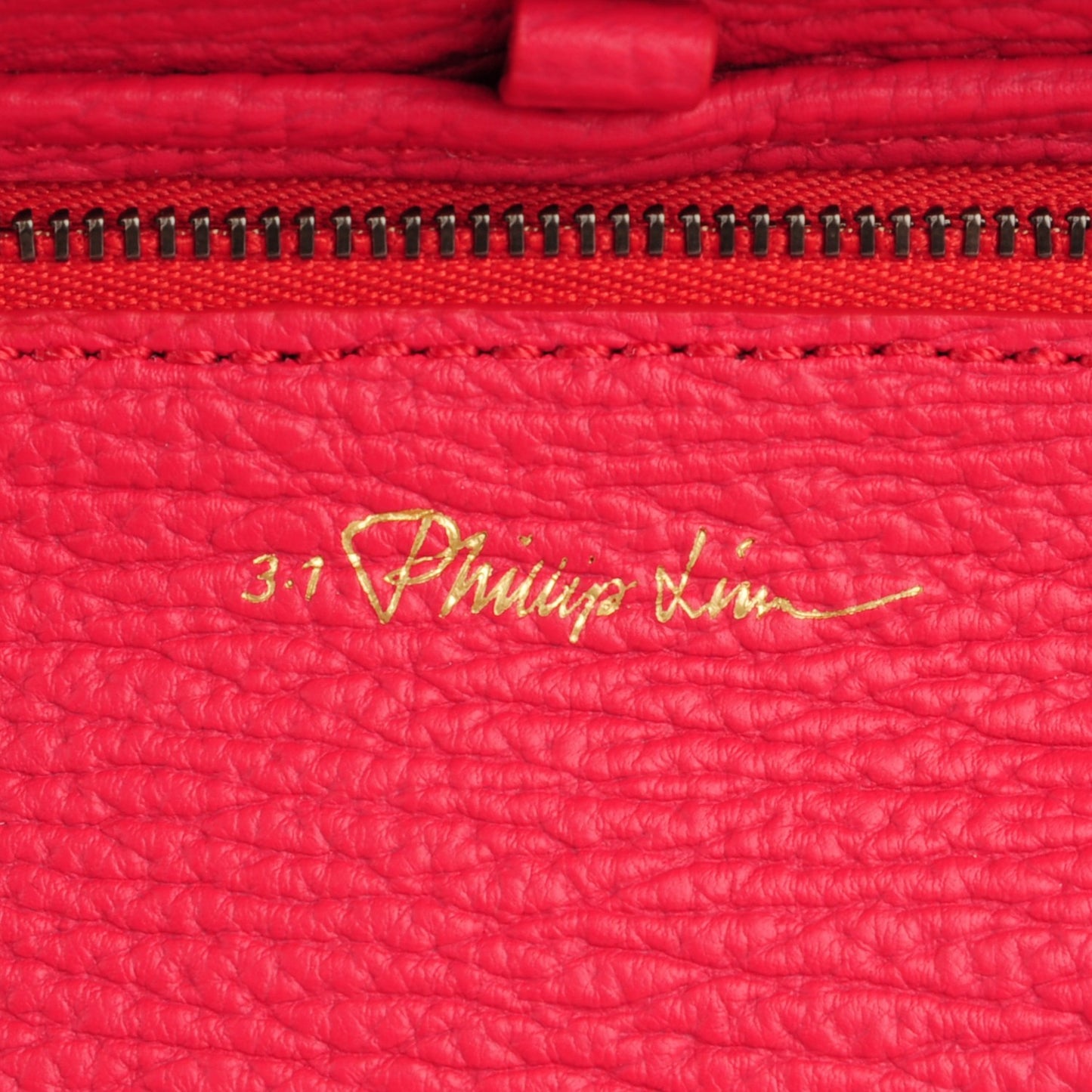 3.1 Textured Calfskin Medium Pashli Satchel Raspberry